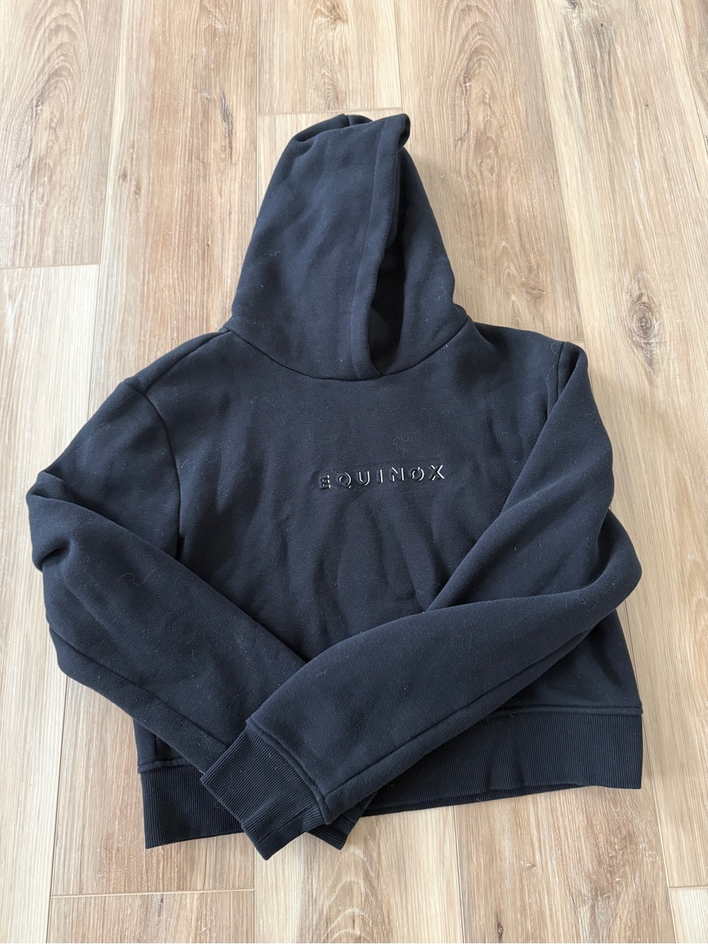 Equinox Black Cropped Hoodie